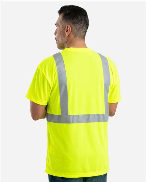 Berne Apparel Men's Hi-Vis Class 2 Performance Pocket T-Shirt HVK012