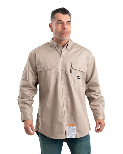 Berne Apparel Men's Tall Flame-Resistant Button Down Work Shirt FRSH10T