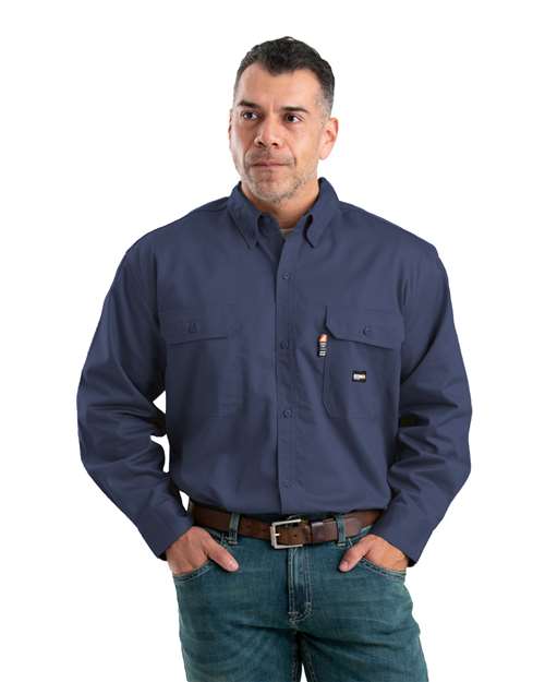 Berne Apparel Men's Tall Flame-Resistant Button Down Work Shirt FRSH10T