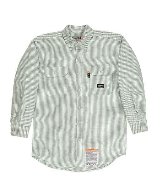 Berne Apparel Men's Tall Flame-Resistant Down Plaid Work Shirt FRSH21T