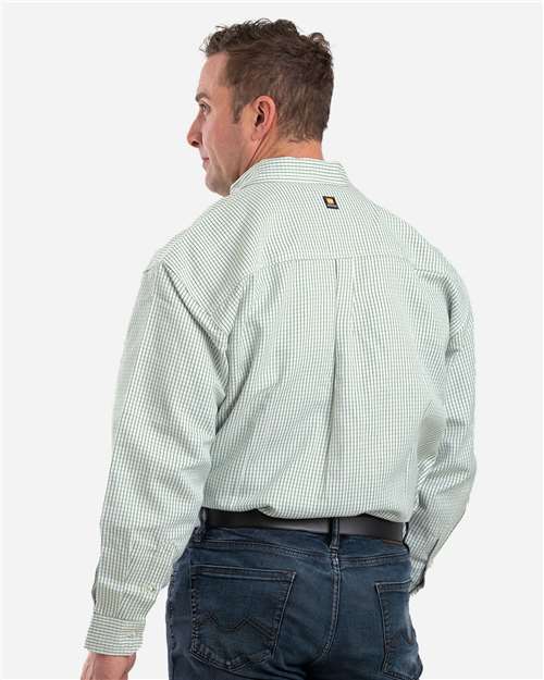 Berne Apparel Men's Tall Flame-Resistant Down Plaid Work Shirt FRSH21T
