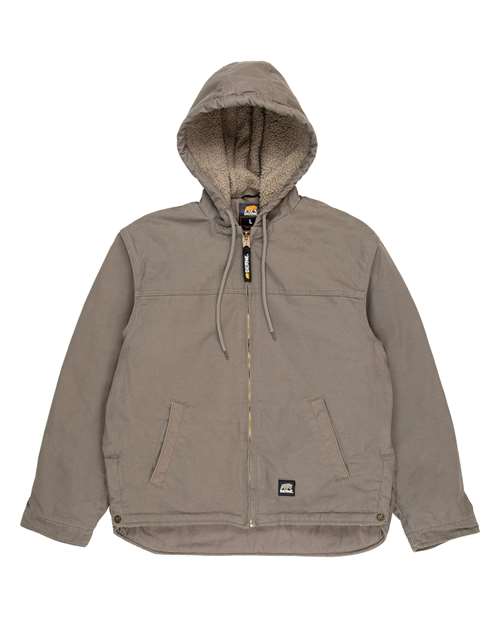 Berne Apparel Men's Heartland Washed Duck Hooded Work Coat HJ626