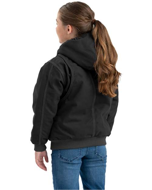 Berne Apparel Youth Highland Softstone Duck Hooded Jacket BHJ61