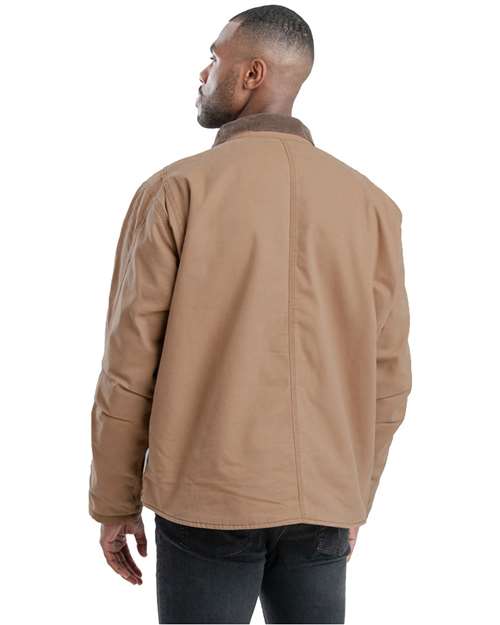 Berne Apparel Men's Tall Vintage Washed Sherpa-Lined Work Jacket J58T