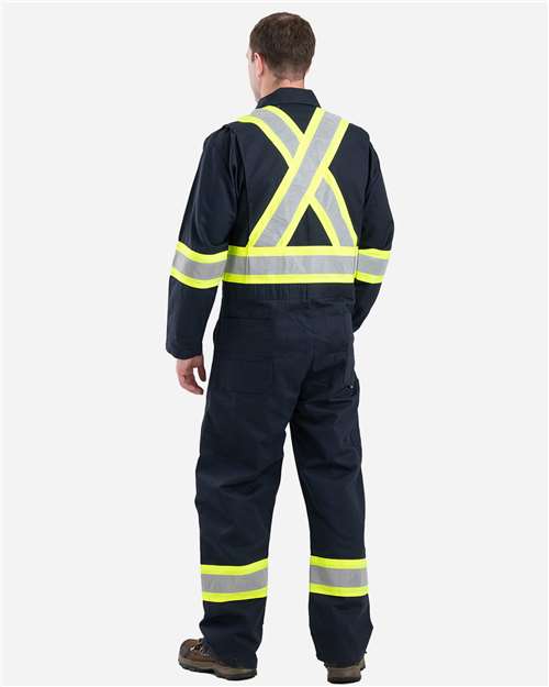 Berne Apparel Men's Safety Striped Unlined Coverall HVC250