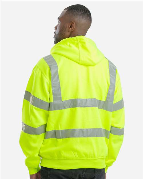 Berne Apparel Men's Berne Hi-Vis Class 3 Lined Hooded Sweatshirt HVF021