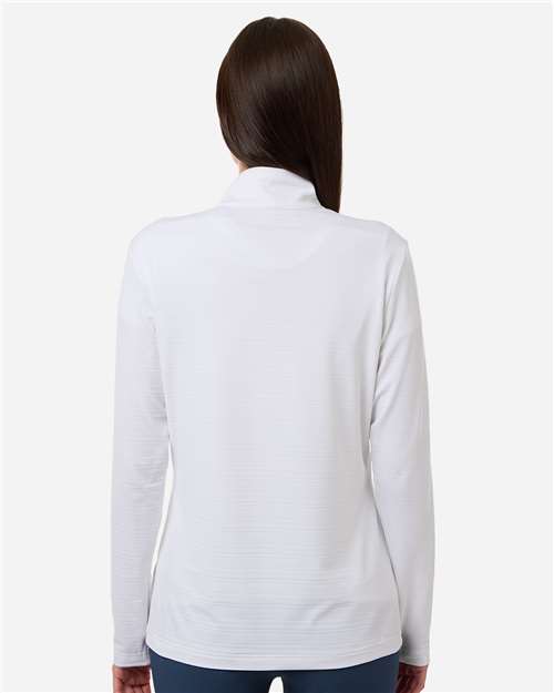 Adidas Women's Textured Stripe Quarter-Zip Pullover A709