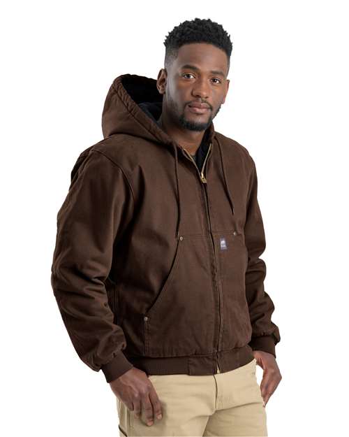 Berne Apparel Men's Tall Heartland Washed Cotton Duck Hooded Jacket HJ375T