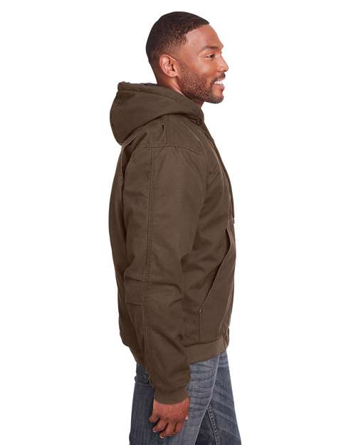 Berne Apparel Men's Tall Heartland Washed Cotton Duck Hooded Jacket HJ375T