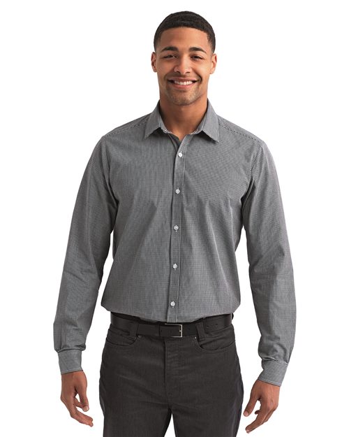 Artisan Collection by Reprime Men's Microcheck Gingham Cotton Shirt RP220
