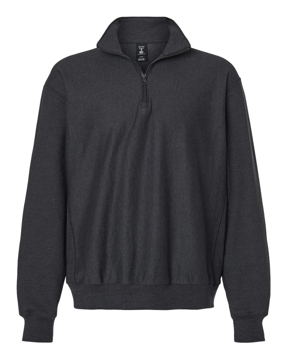 Hanes OG900 - Unisex Beefy® Sweats Premium Heavyweight Quarter-Zip Sweatshirt - Charcoal Heather