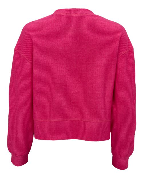 Boxercraft Women's Ribbed Knit Cropped Boxy Crew BW5102