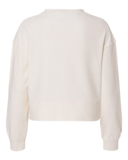Boxercraft Women's Ribbed Knit Cropped Boxy Crew BW5102