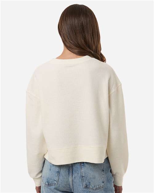 Boxercraft Women's Ribbed Knit Cropped Boxy Crew BW5102