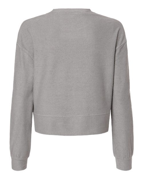 Boxercraft Women's Ribbed Knit Cropped Boxy Crew BW5102