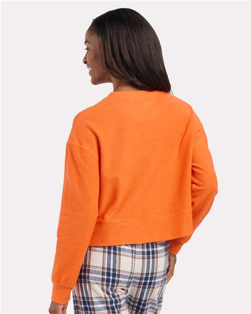 Boxercraft Women's Ribbed Knit Cropped Boxy Crew BW5102