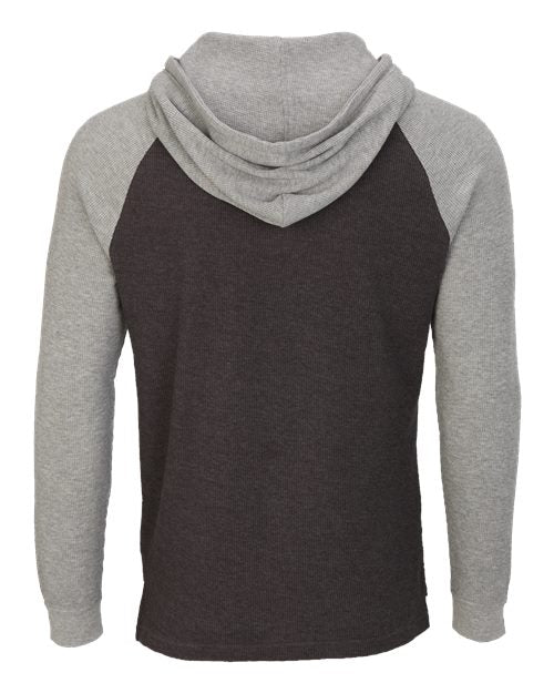 Boxercraft Unisex Waffle Knit Pullover Hooded Long Sleeve T-Shirt BM3702