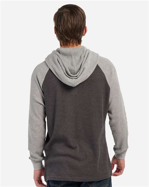 Boxercraft Unisex Waffle Knit Pullover Hooded Long Sleeve T-Shirt BM3702