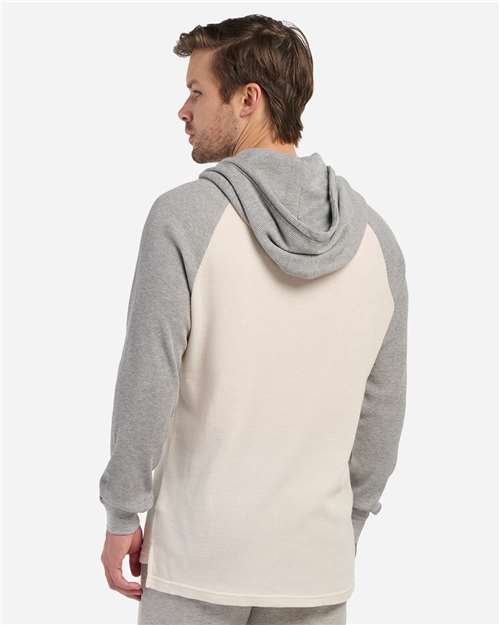 Boxercraft Unisex Waffle Knit Pullover Hooded Long Sleeve T-Shirt BM3702