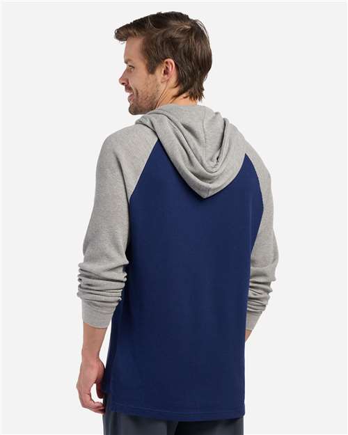Boxercraft Unisex Waffle Knit Pullover Hooded Long Sleeve T-Shirt BM3702
