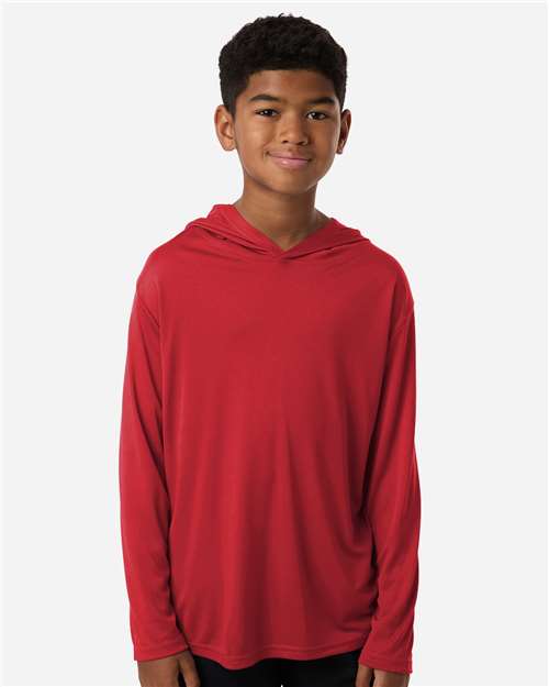 AllPro Youth Pro-Lock Performance Hooded Long Sleeve T-Shirt 48510Y