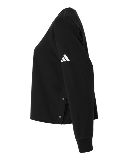 Adidas Women's Beyond Side-Snap Crewneck Sweatshirt A1014