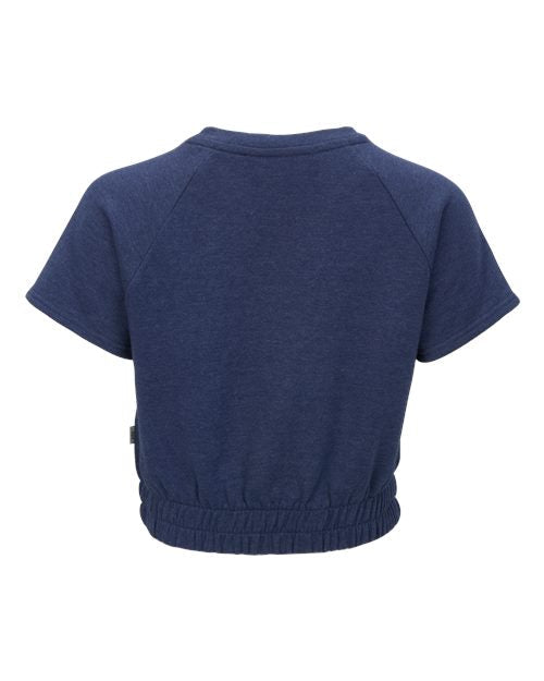 Boxercraft Women's French Terry Short Sleeve Cropped Crewneck Sweatshirt BW2103