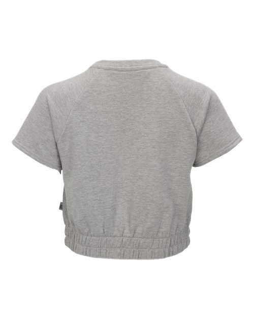 Boxercraft Women's French Terry Short Sleeve Cropped Crewneck Sweatshirt BW2103