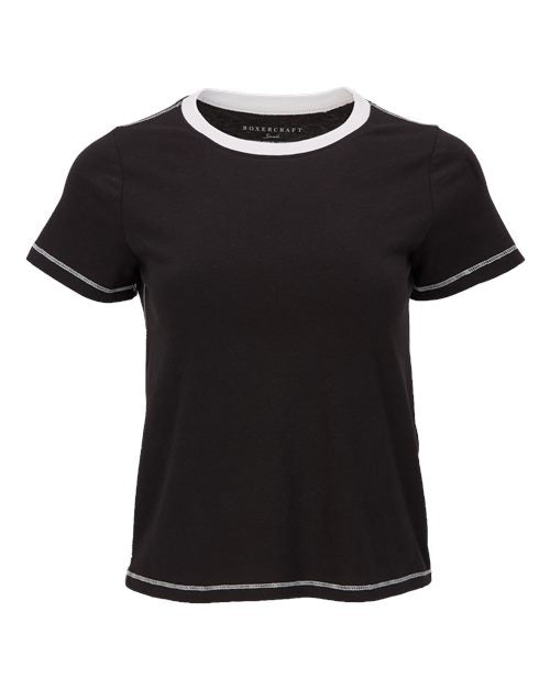Boxercraft Women's Contrast Stitch Baby Tee BW2106