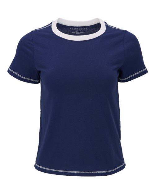 Boxercraft Women's Contrast Stitch Baby Tee BW2106