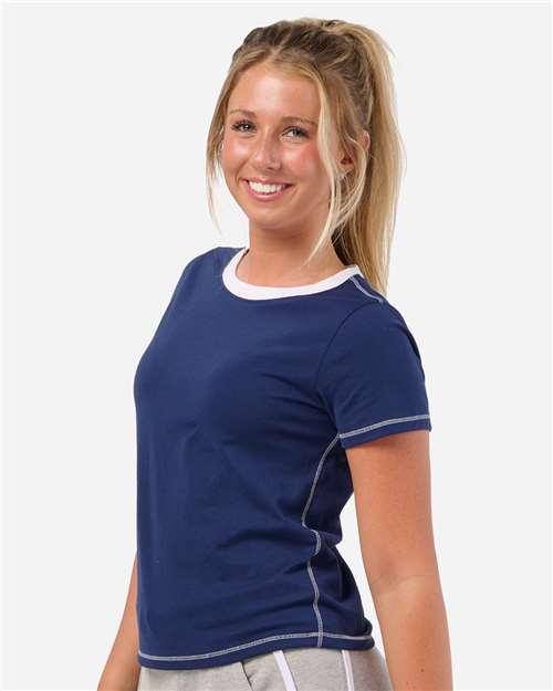 Boxercraft Women's Contrast Stitch Baby Tee BW2106