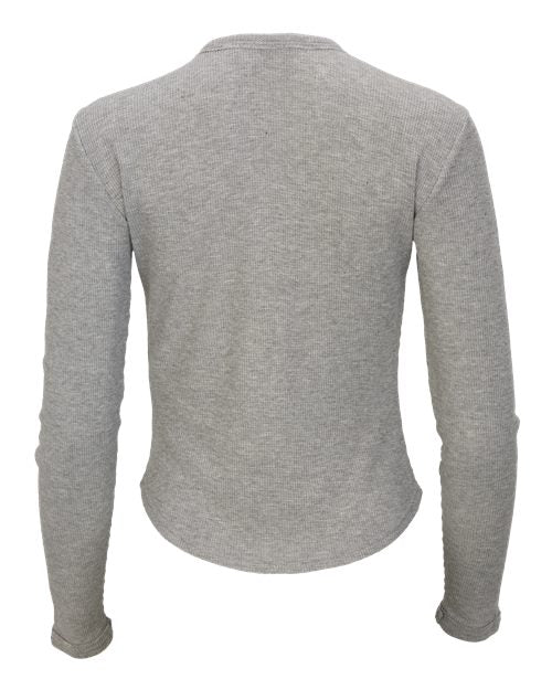Boxercraft Women's Waffle Knit Baby Long Sleeve T-Shirt BW3103