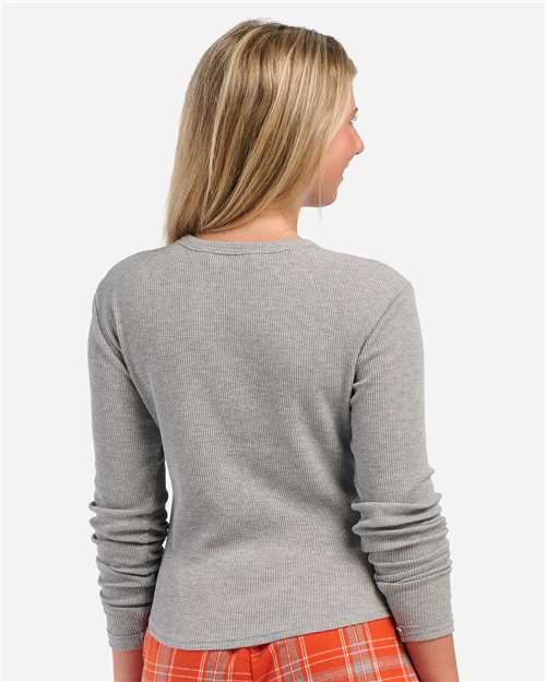 Boxercraft Women's Waffle Knit Baby Long Sleeve T-Shirt BW3103