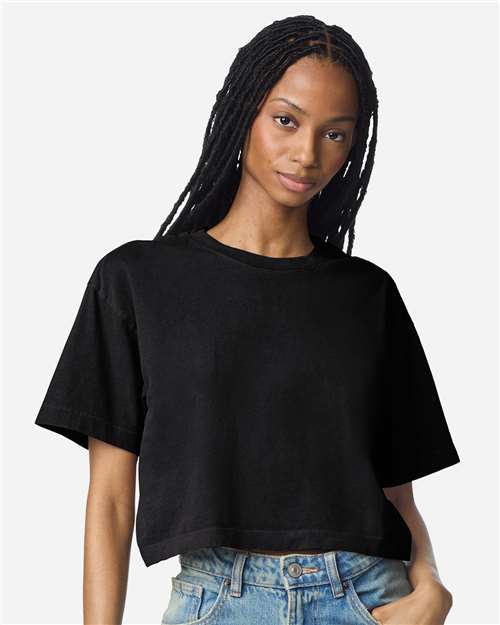American Apparel Women's Garment-Dyed Heavyweight Cropped Tee 1302GD