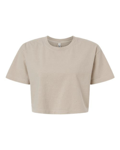 American Apparel Women's Garment-Dyed Heavyweight Cropped Tee 1302GD