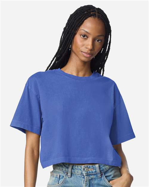 American Apparel Women's Garment-Dyed Heavyweight Cropped Tee 1302GD
