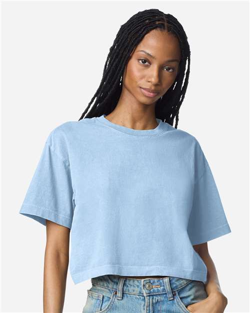 American Apparel Women's Garment-Dyed Heavyweight Cropped Tee 1302GD