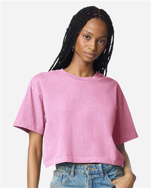 American Apparel Women's Garment-Dyed Heavyweight Cropped Tee 1302GD