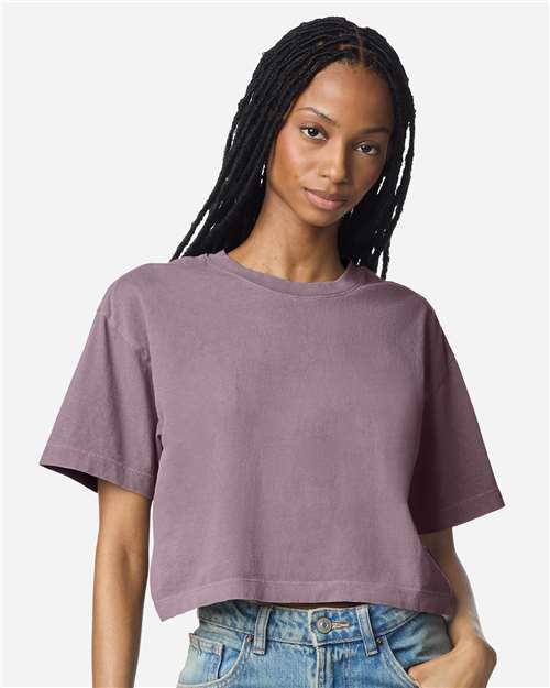 American Apparel Women's Garment-Dyed Heavyweight Cropped Tee 1302GD