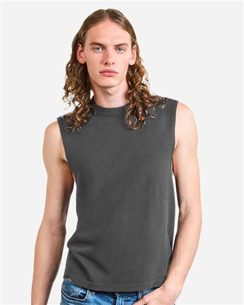 American Apparel Unisex Heavyweight Cotton Garment-Dyed Mid-Length Muscle Tee 207GD