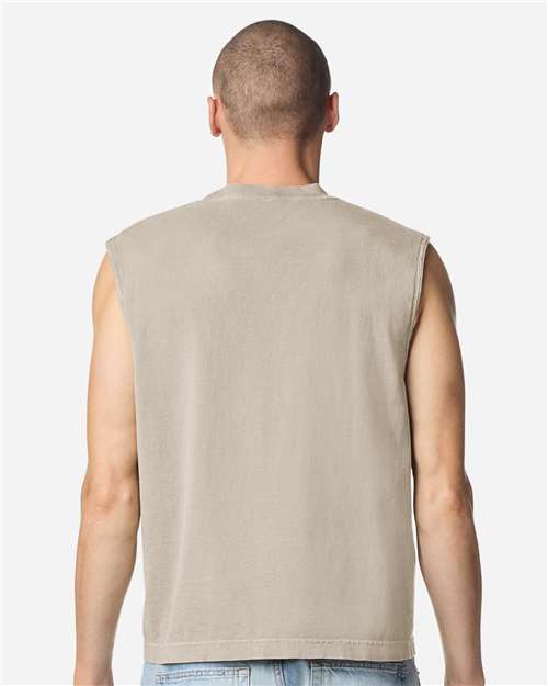American Apparel Unisex Heavyweight Cotton Garment-Dyed Mid-Length Muscle Tee 207GD
