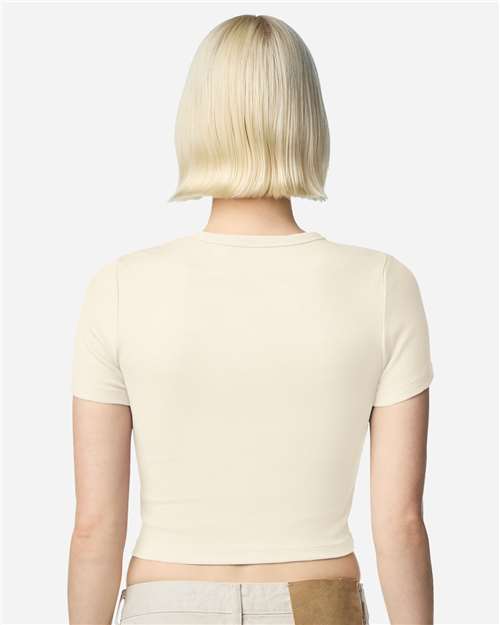 American Apparel Women's Baby Rib Cropped Tee BR210