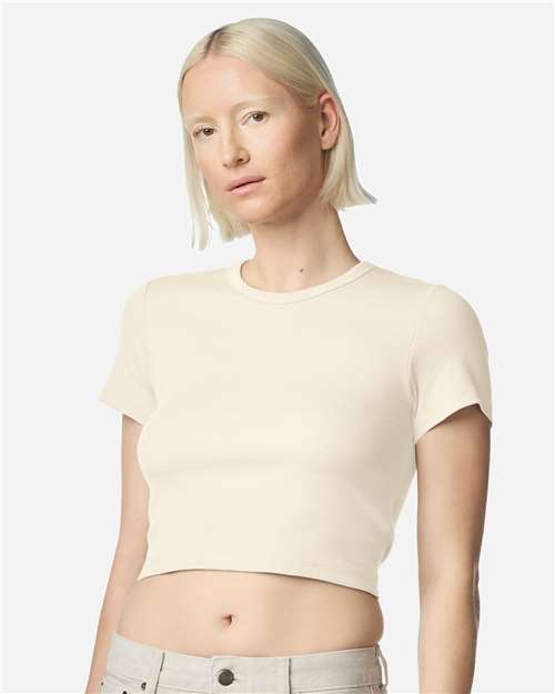 American Apparel Women's Baby Rib Cropped Tee BR210