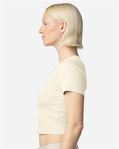 American Apparel Women's Baby Rib Cropped Tee BR210
