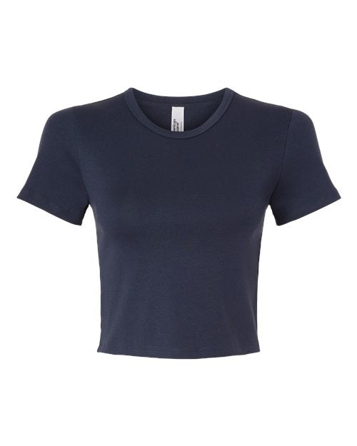 American Apparel Women's Baby Rib Cropped Tee BR210