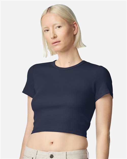 American Apparel Women's Baby Rib Cropped Tee BR210