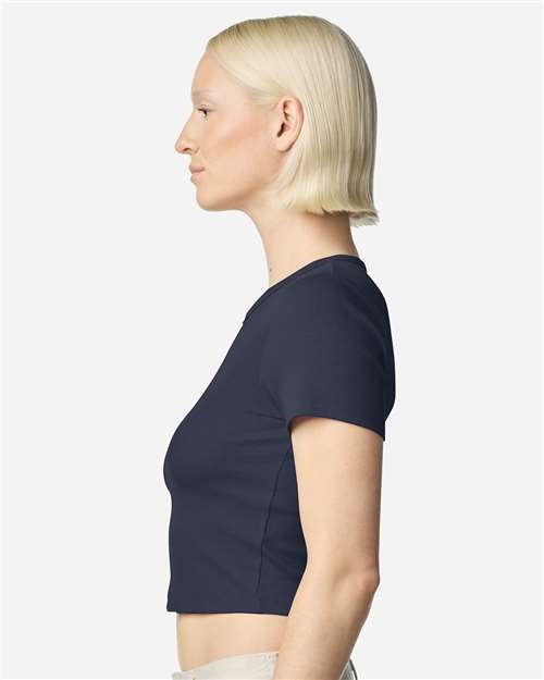 American Apparel Women's Baby Rib Cropped Tee BR210