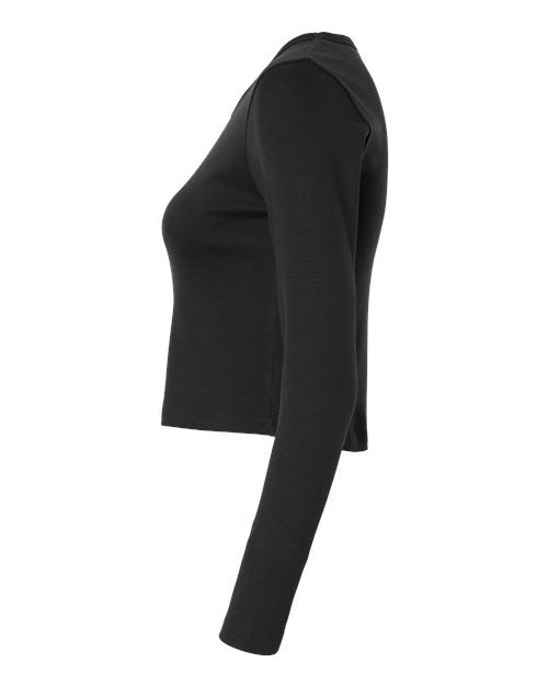American Apparel Women's Baby Rib Long Sleeve Cropped Tee BR2107
