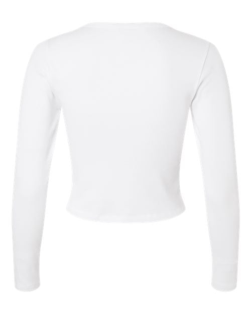 American Apparel Women's Baby Rib Long Sleeve Cropped Tee BR2107