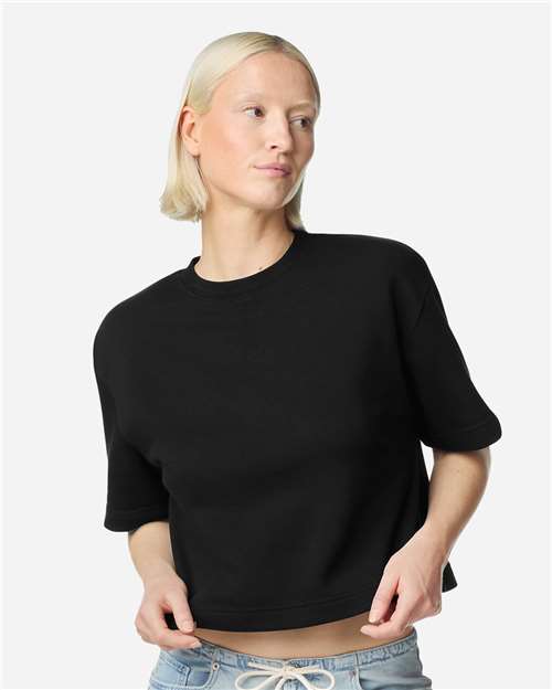 American Apparel Women's French Terry Mid-Length Boxy Top FTCB0